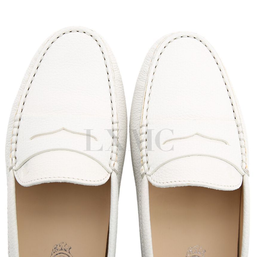 Tods White Moccasin Loafers Driving Shoes - Size 38 [SKU] - Image 10